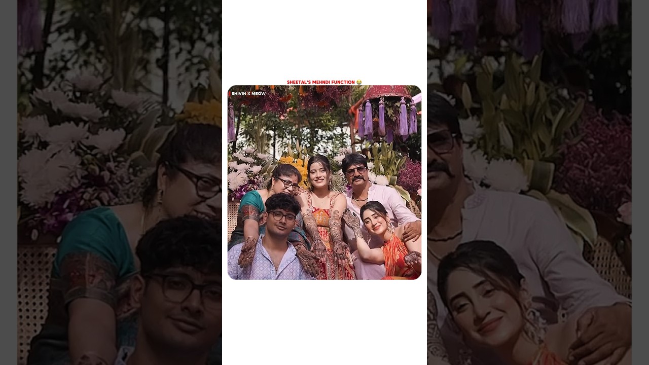 Sheetal's Mehndi Function 🥹 #shivangijoshi #sheetaljoshi #wedding #dance #sister #shorts