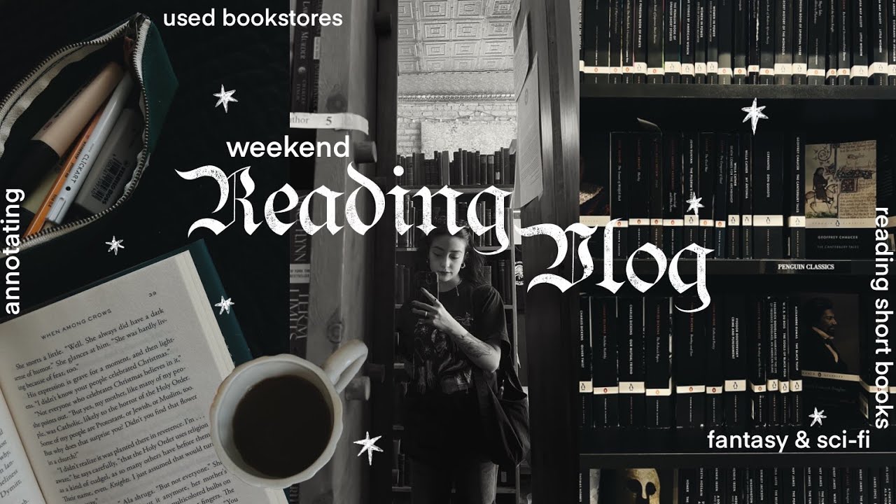 weekend reading vlog ✸ cool used bookstores, reading in bed, coffees ➤020