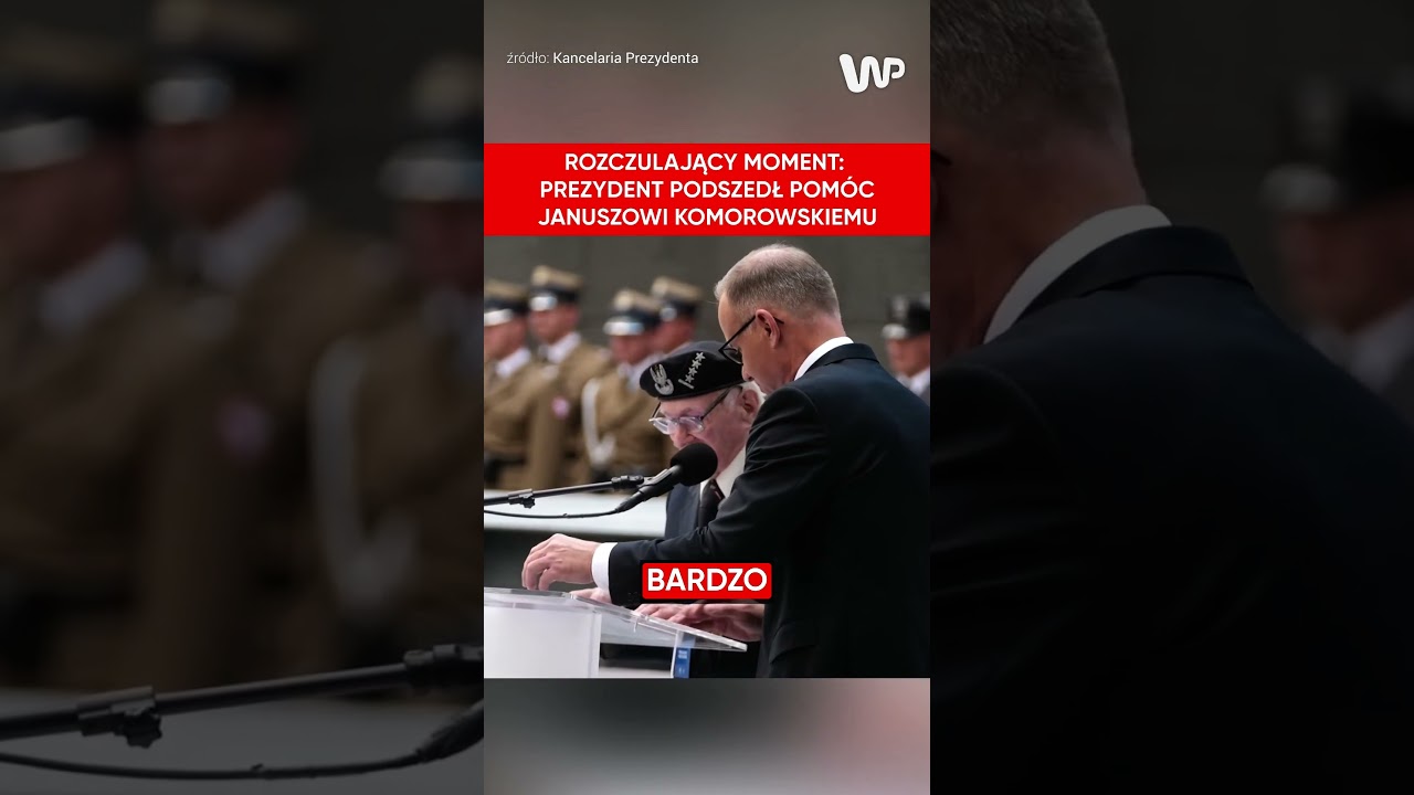 Rozczulający moment. Andrzej Duda nagle wstał. Pom&oacute;gł Januszowi Komorowskiemu
