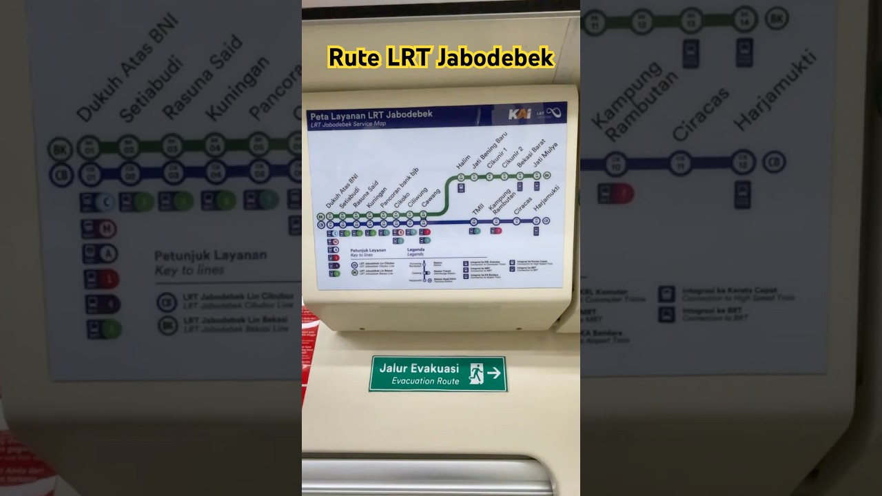 Rute LRT Jabodebek #lrt #jabodebek #stasiun #kereta #keretalrt #stasiunlrt #lrtjabodebek #depok #jkt
