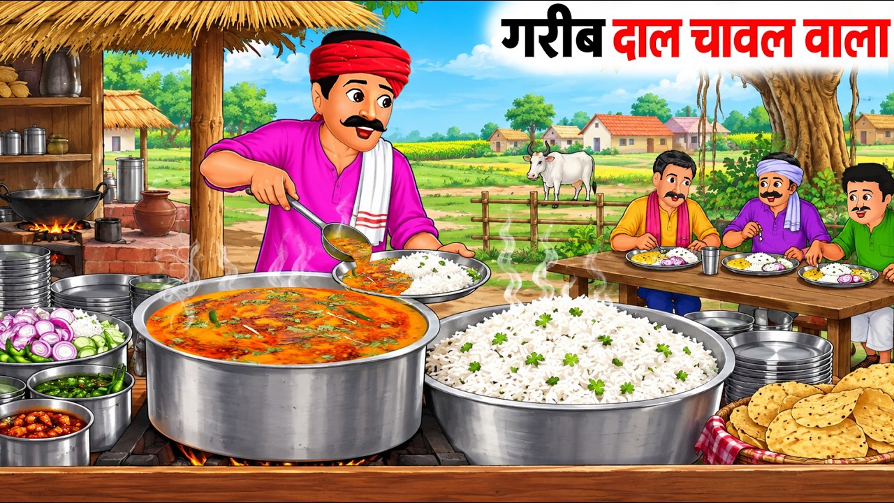 गरीब दाल चावल वाला | Garib Dal Chawal Wala | hindi stories | Cartoon stories | hindi कार्टून