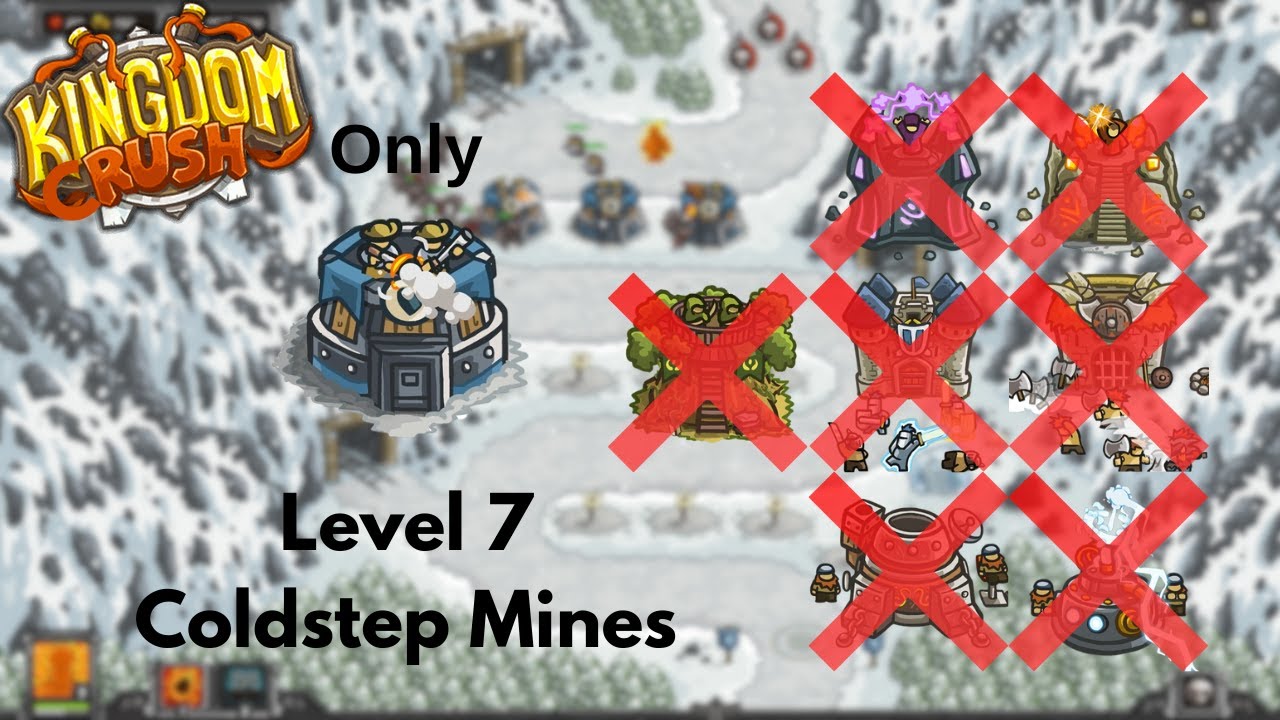 Kingdom Rush - Coldstep Mines - Veteran - Only Musketeer Garrison Tower