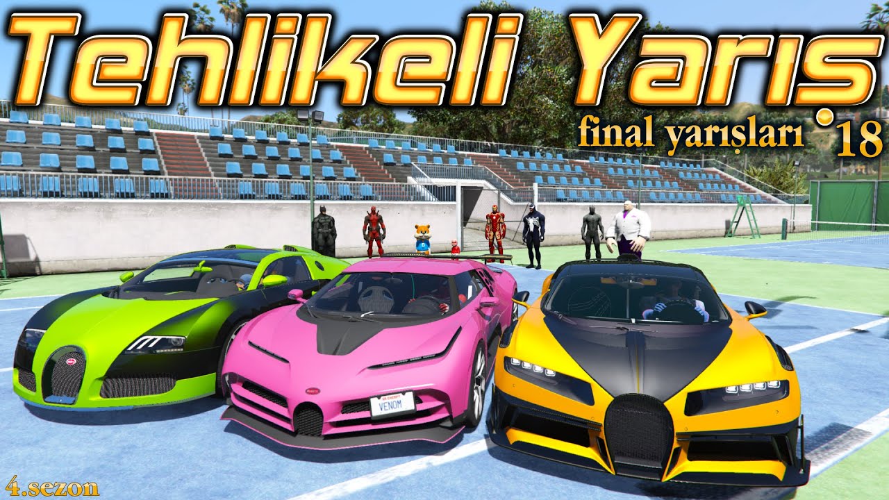BUGATTI İLE FİNAL YARIŞLARI Örümcek Adam ve Abuzi Joker