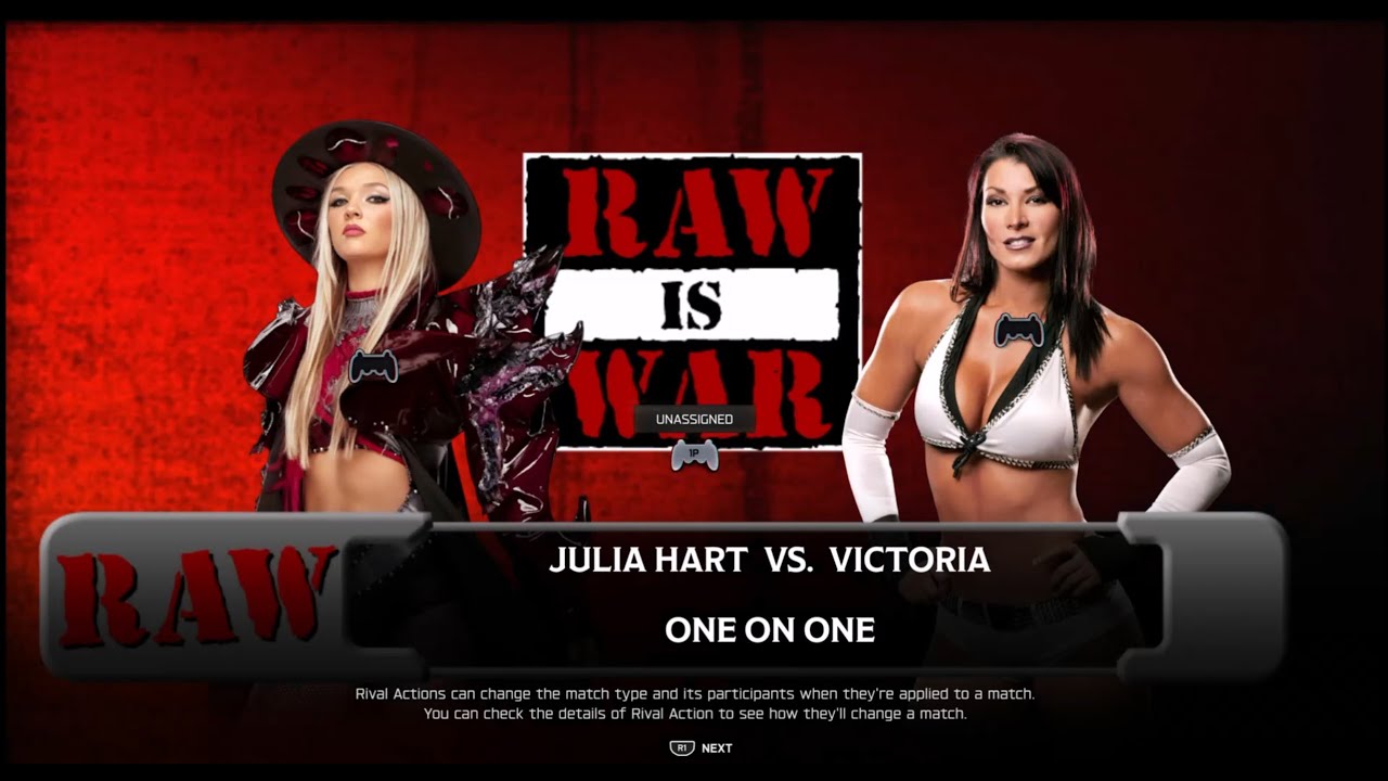 WWE 2K25: RAW is WAR - Julia Hart vs Victoria(c)