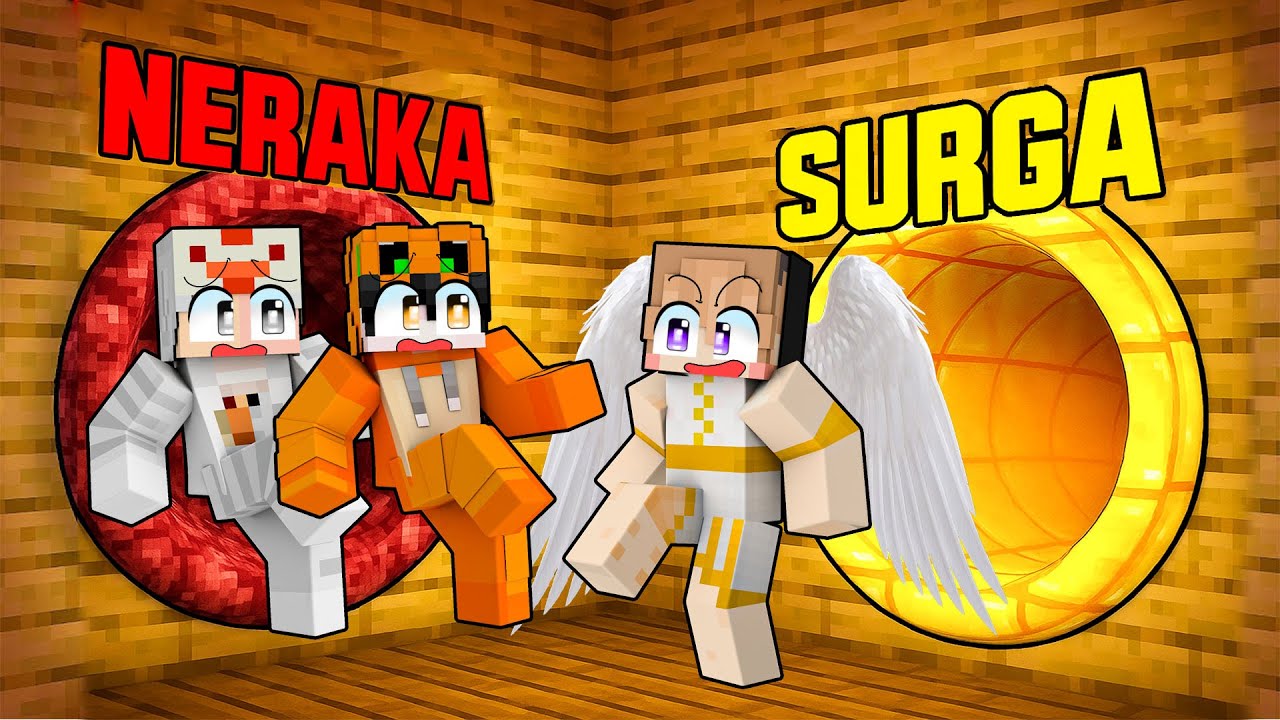 KITA HARUS PILIH MASUK TEROWONGAN SURGA ATAU NERAKA DI MINECRAFT!!