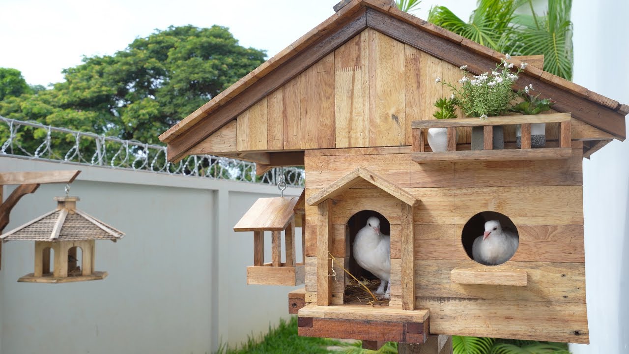 Build Wooden Pigeon House and Cage from Recycled Pallets
