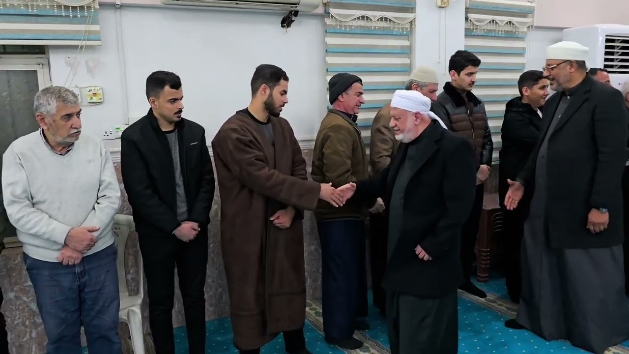 سلام حضرة الشيخ الدكتور سعد الله البرزنجي على الحضور الكرام في جامع الرحيم في مدينة الموصل.