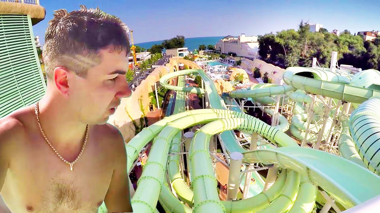 Иду в Аквапарк Гаваи в Одессе катаюсь на горках Have fun in Aquapark Hawaii Odessa