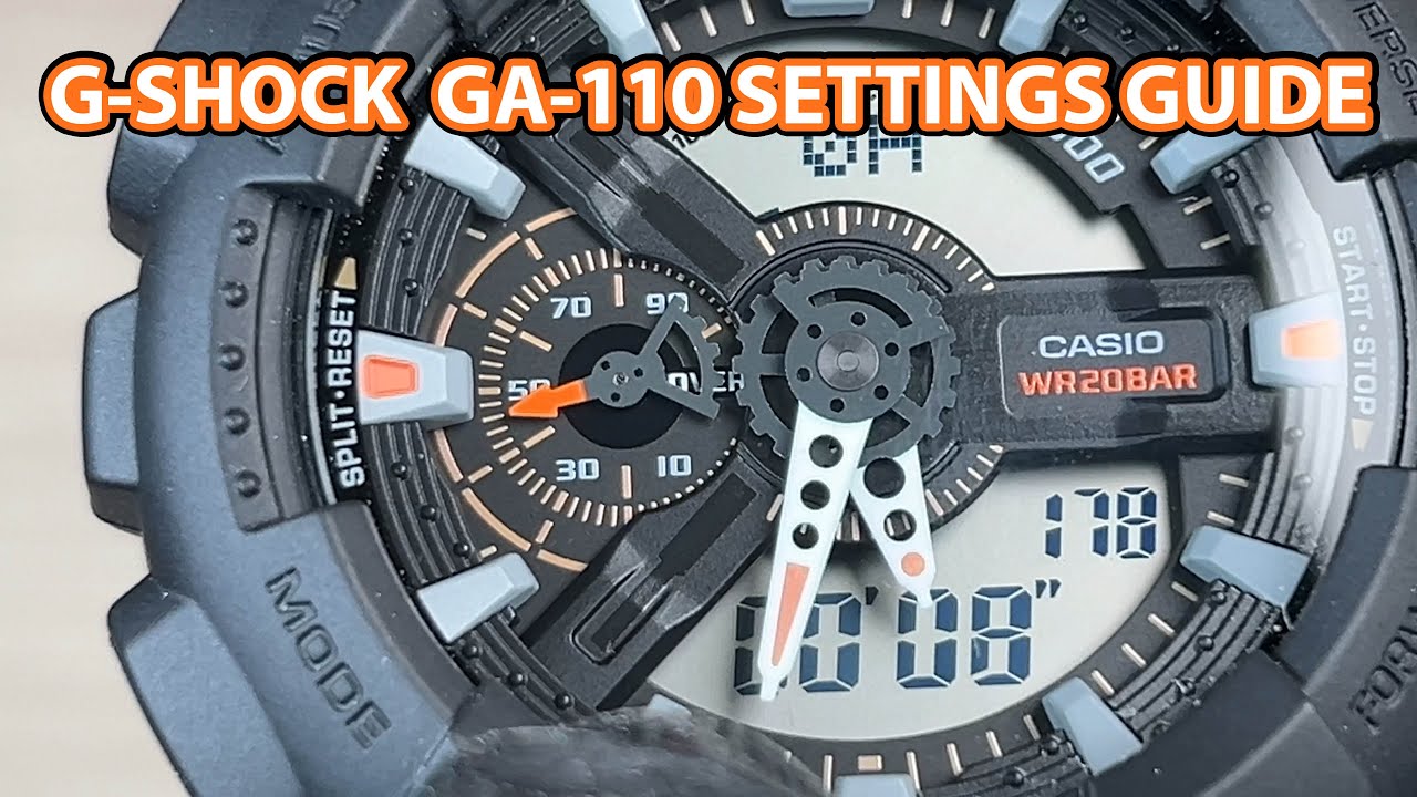 Настройка и советы для G-Shock GA-110 | Как установить время и синхронизировать стрелки