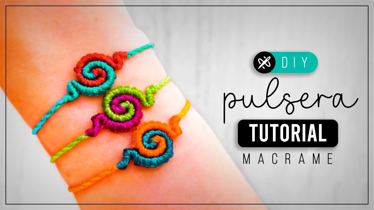 DIY Mini Espiral » 🌀 tutorial | como hacer pulsera huracán fácil con hilo | diy ● Macrame #261