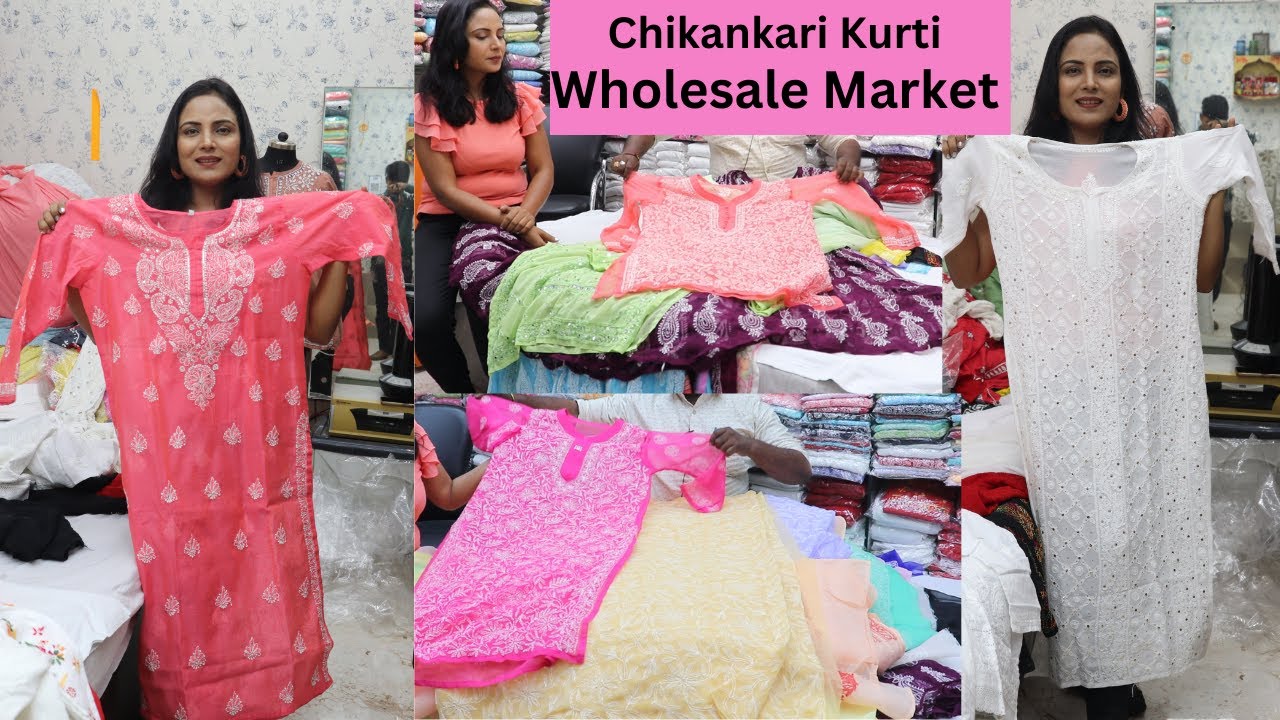 Buy Chikankari Kurti Direct From Factory | Lucknow Chikan Kurti, Saree, Wholesaler & Manufacturer |
