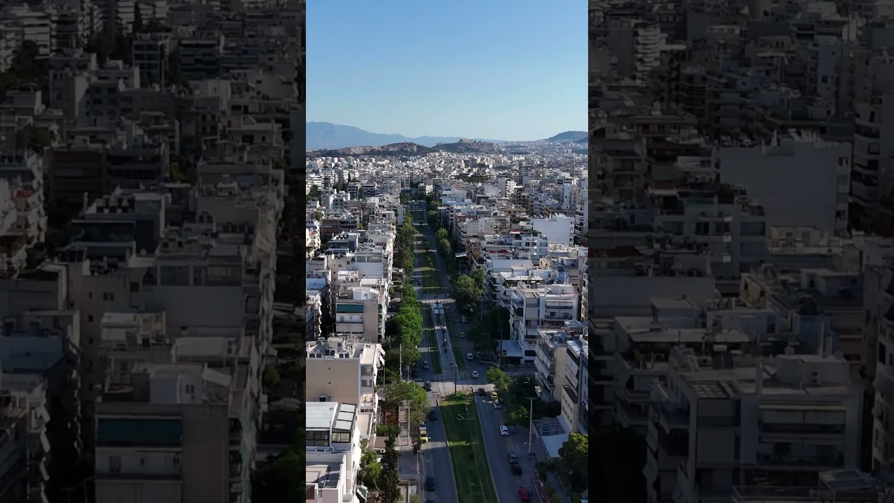 &Eta; &Alpha;&theta;ή&nu;&alpha; &tau;&omicron;&nu; &Alpha;ύ&gamma;&omicron;&upsilon;&sigma;&tau;&omicron; | Athens in August #shorts #drone