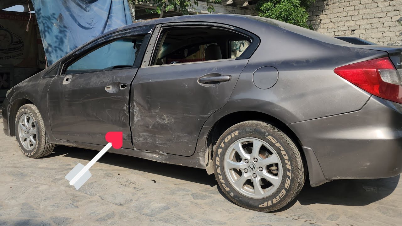 Honda Civic Side Damage Repair | Full Denting and Painting Process