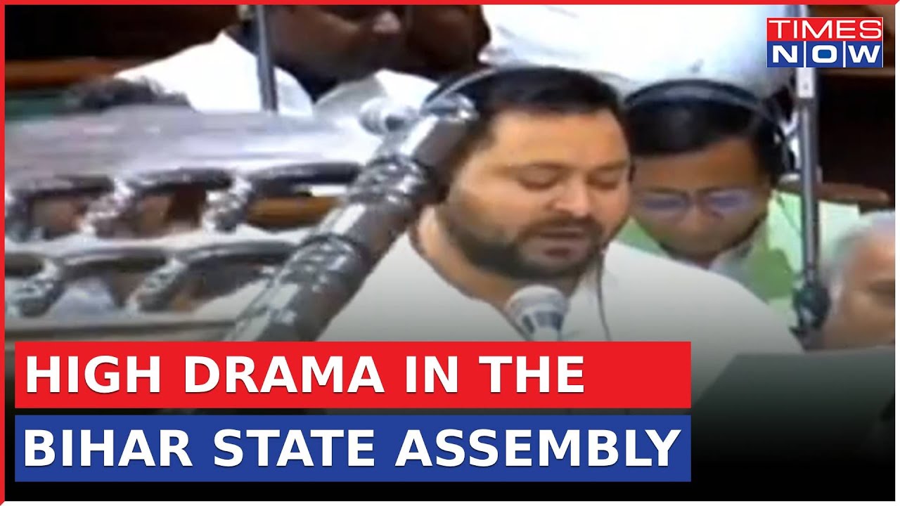 BJP MLA Raises Chair In Bihar Assembly Demanding Resignation From Deputy CM Tejashwi Yadav |  News