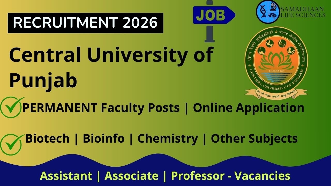 Central University of Punjab Recruitment 2026🔥 Permanent Faculty Jobs | No Written Exam | Apply Now!