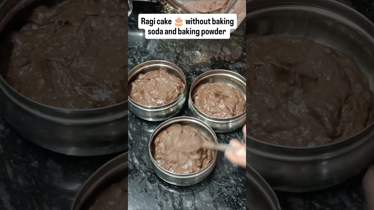 Steamed Ragi cake without baking soda and baking powder 