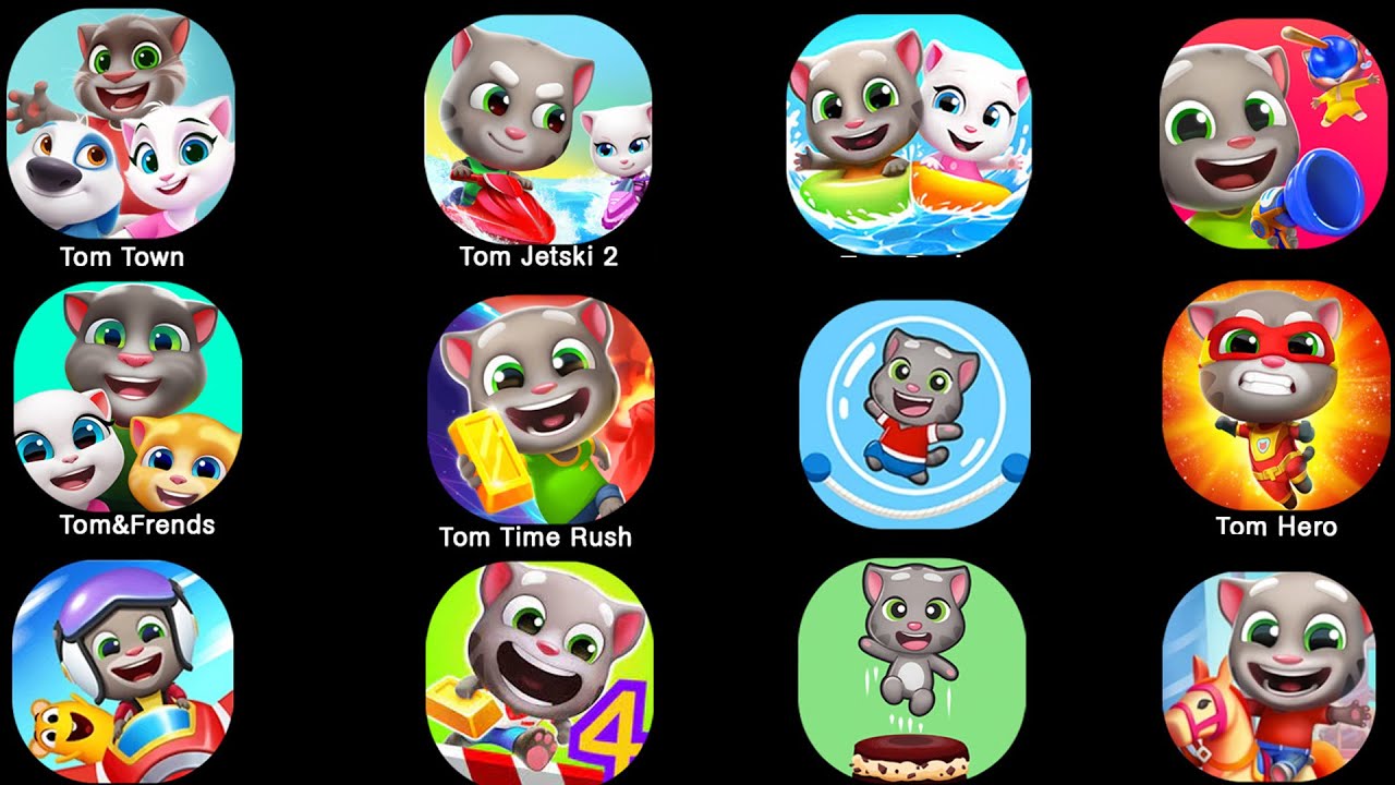 Talking Tom Friends2,Tom Frends,Tom Hero,Tom Jetski,Tom Gold, Tom bee, Tom Tank ,Tom Fly ,Tom Pool
