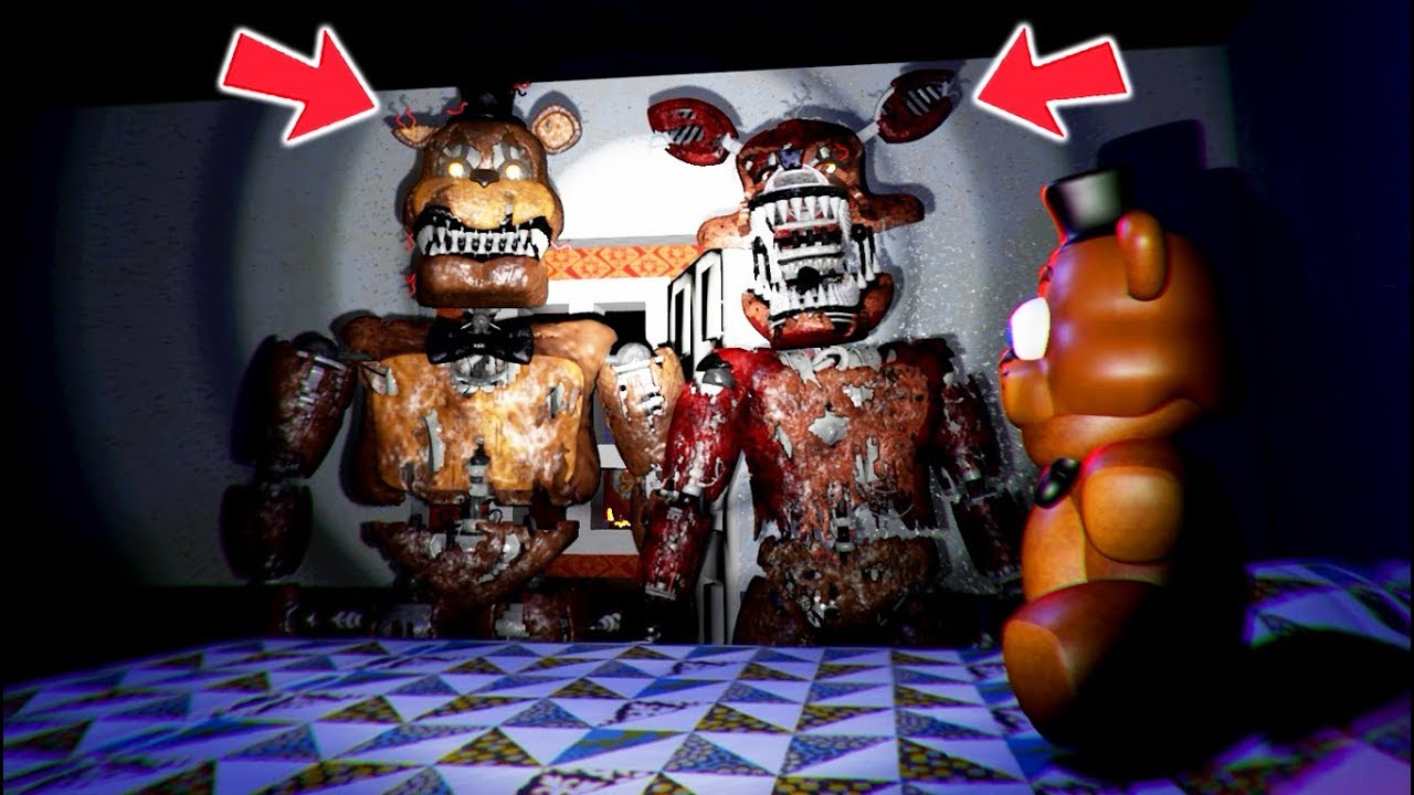 I CAUGHT NIGHTMARE FOXY & FREDDY BREAKING INTO MY BEDROOM! (FNAF 4 IN 3D RedHatter)
