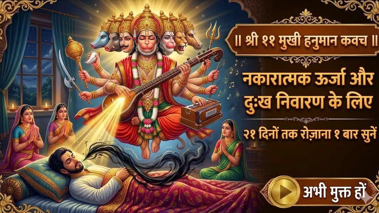 11 मुखी हनुमान ज्वालामुखी शत्रु मारण अघोर तांत्रिक उल्टारी मंत्र: भूत बाधा नाशक #hanumanmantra