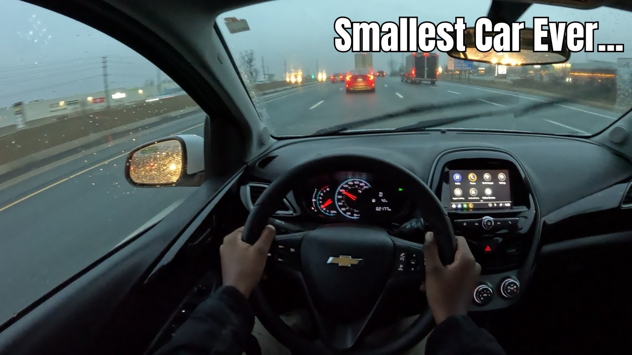 A Chevrolet Spark Is Stressful To Drive On a Busy Highway // POV Drive ASMR