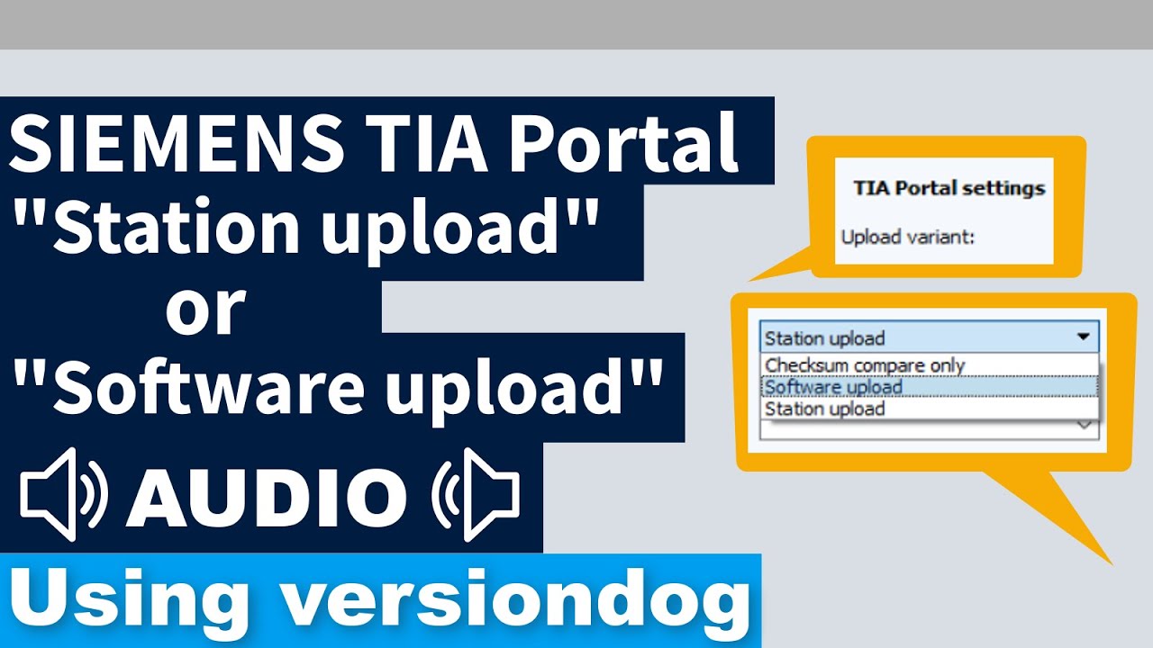 Which is the recommended versiondog upload variant for TIA Portal?
