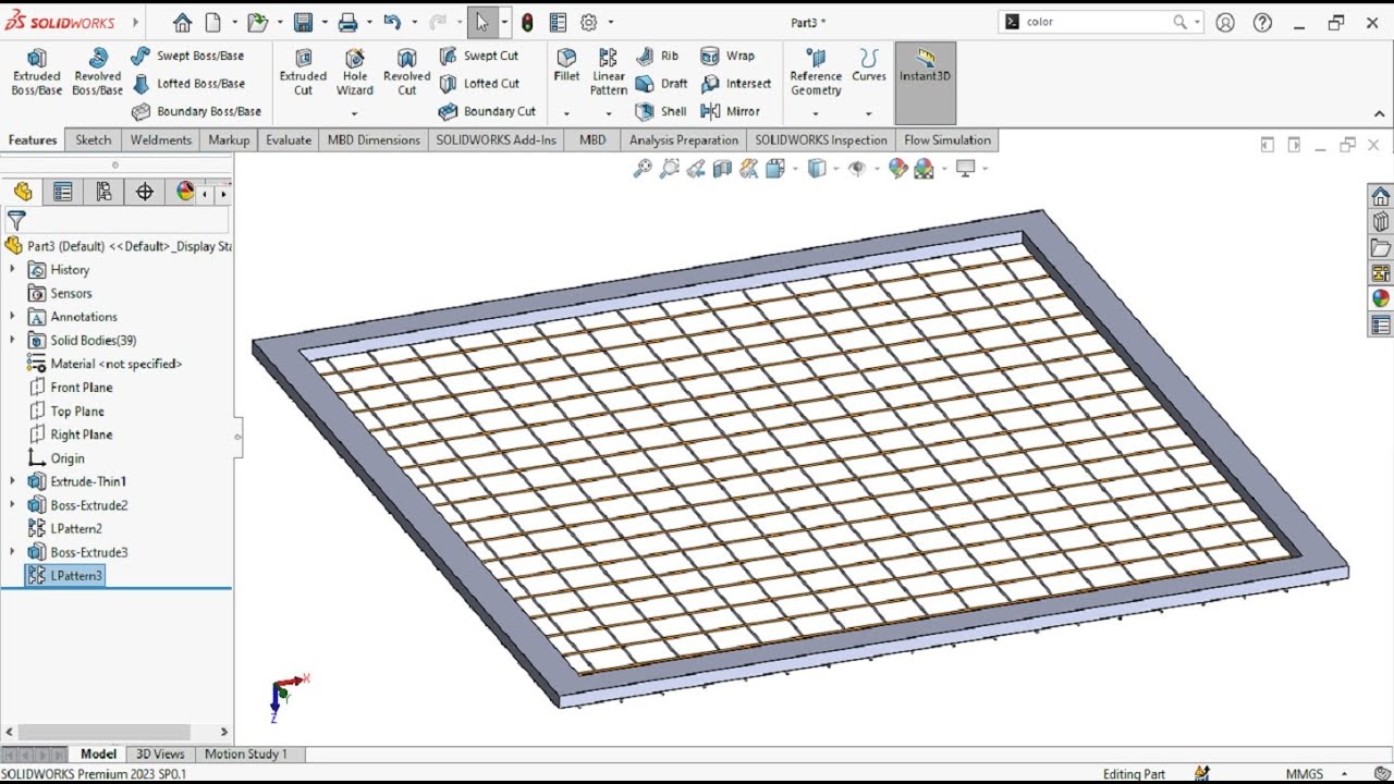 Solidworks tutorials | Model industrial fan vent