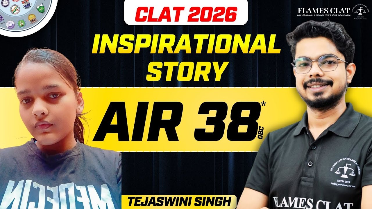 CLAT 2026 Topper's Talk : Tejaswini Singh, AIR 559 │ FLAMES CLAT