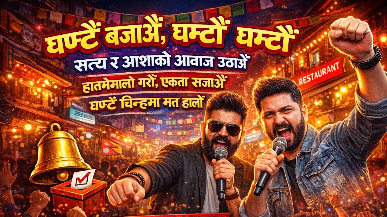 घण्टे बजाऔँ 🔔 | Balen Shah & Rabi Lamichhane | New Election Song