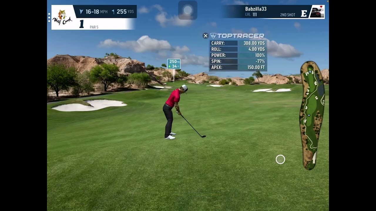 WGT Mobile: How spin affects distance w/ the Driver (req. Mike)