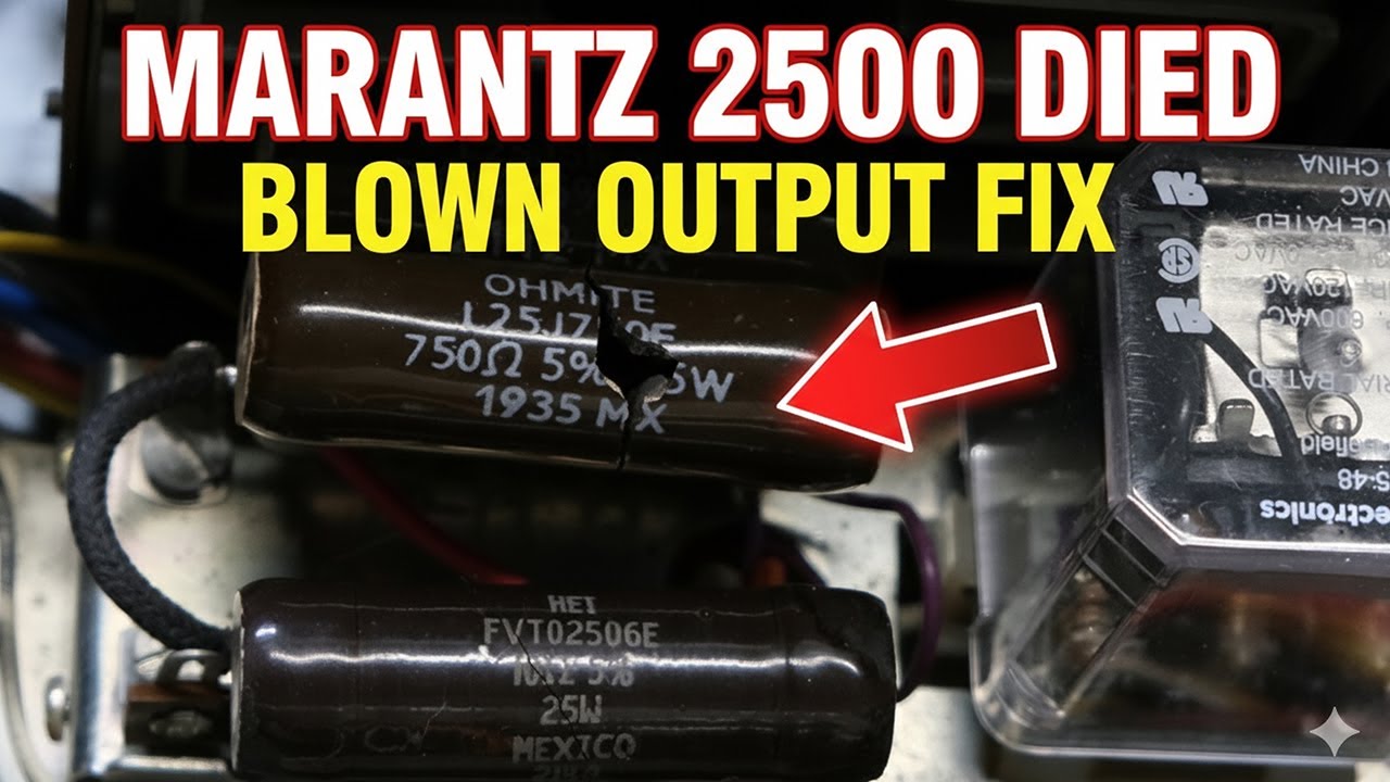 Marantz 2500 Repair: Blown Output Transistor FIX & The 'Transformer Issue' Truth