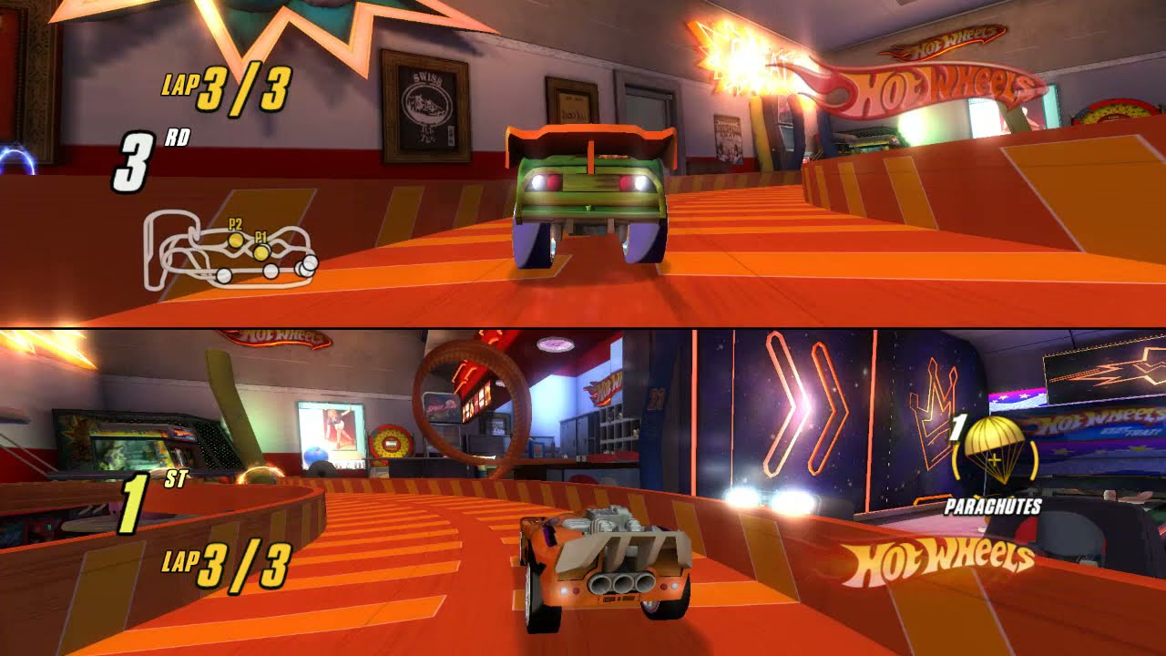 Hot Wheels: Beat That! - Gameplay - Bowling Alley Tournament - Split Screen