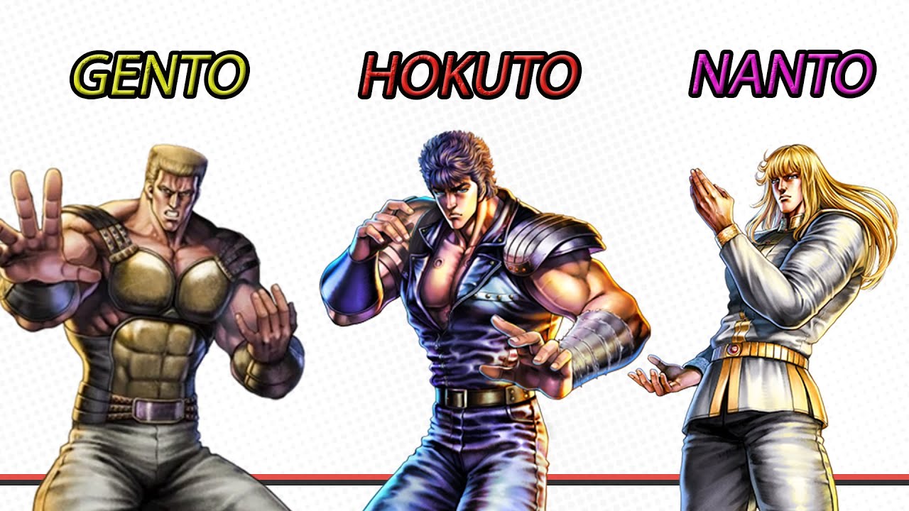 Hokuto, Nanto, Gento : les 3 principales écoles d'arts martiaux du manga Hokuto no Ken