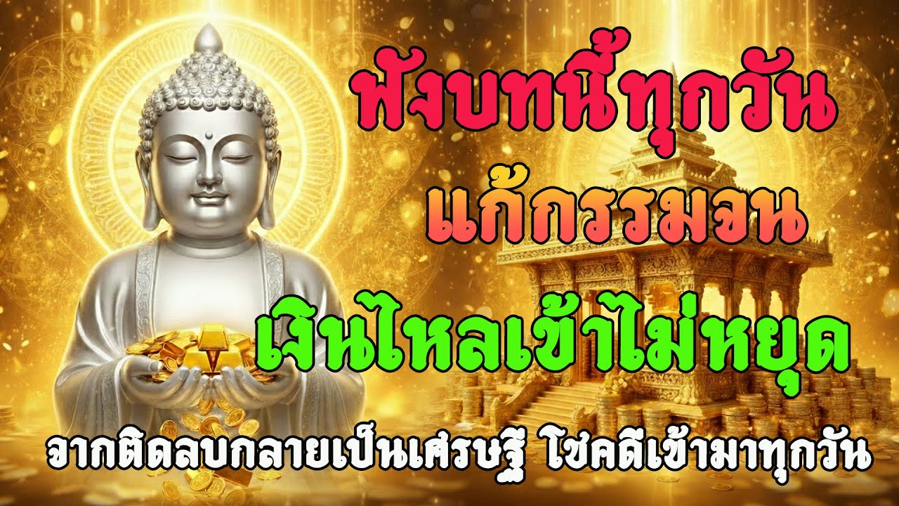 ฟังบทนี้ทุกวัน  แก้กรรมจน เงินไหลเข้าไม่หยุด จากติดลบกลายเป็นเศรษฐี โชคดีเข้ามาทุกวัน