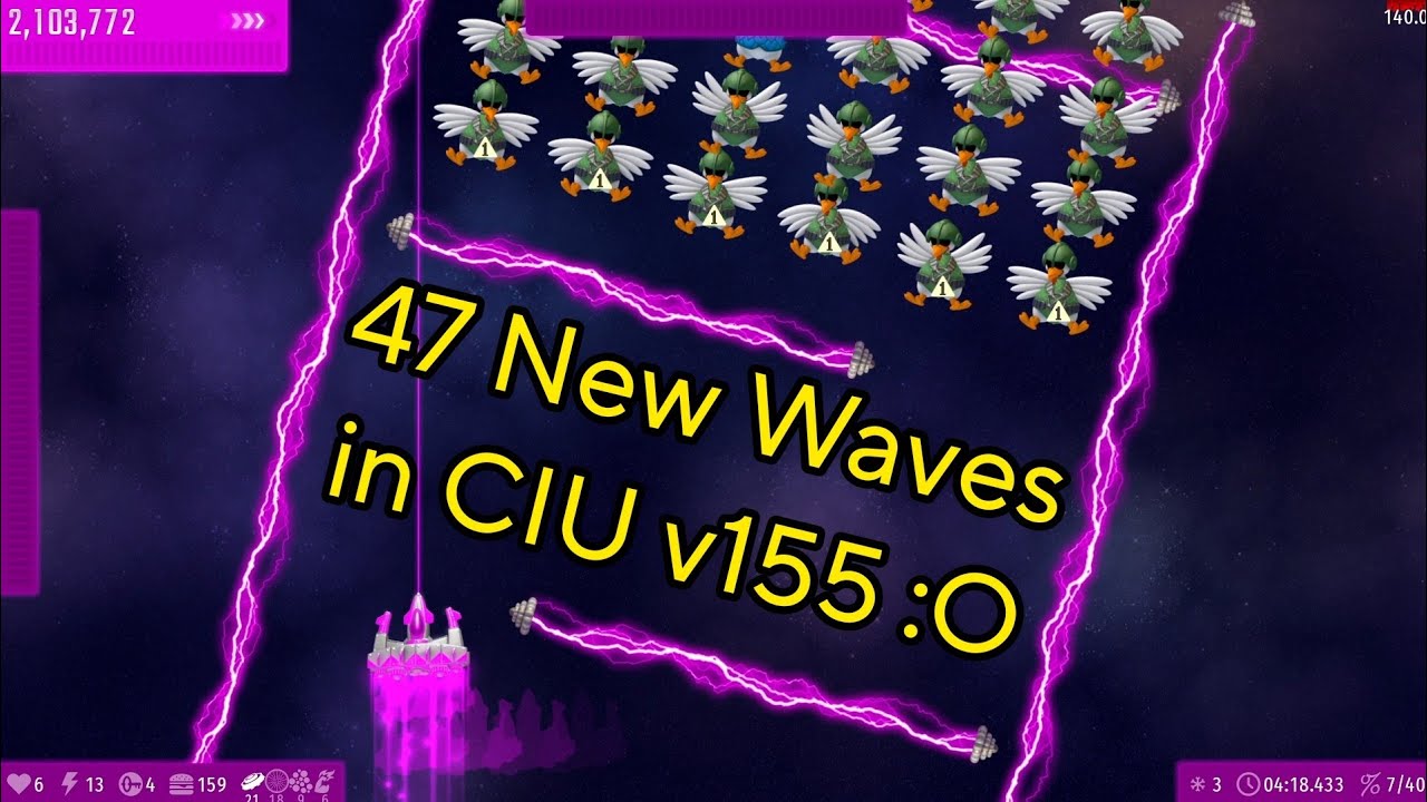 47 NEW WAVES (Chicken Invasion) in CIU Version 155 | Chicken Invaders Universe v155.1 Beta