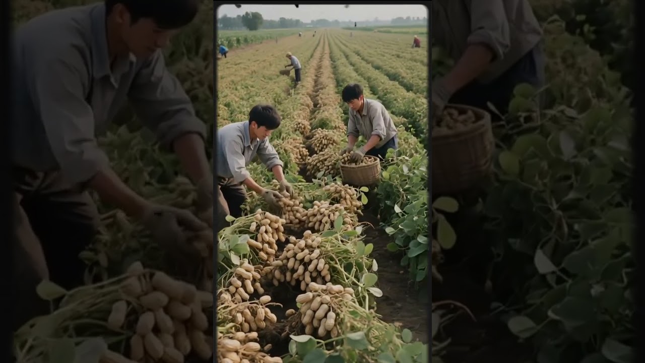 How Peanuts Are Harvested &ndash; Traditional Farming Techniques |how grow to Ai plant |#PeanutHarv #ai