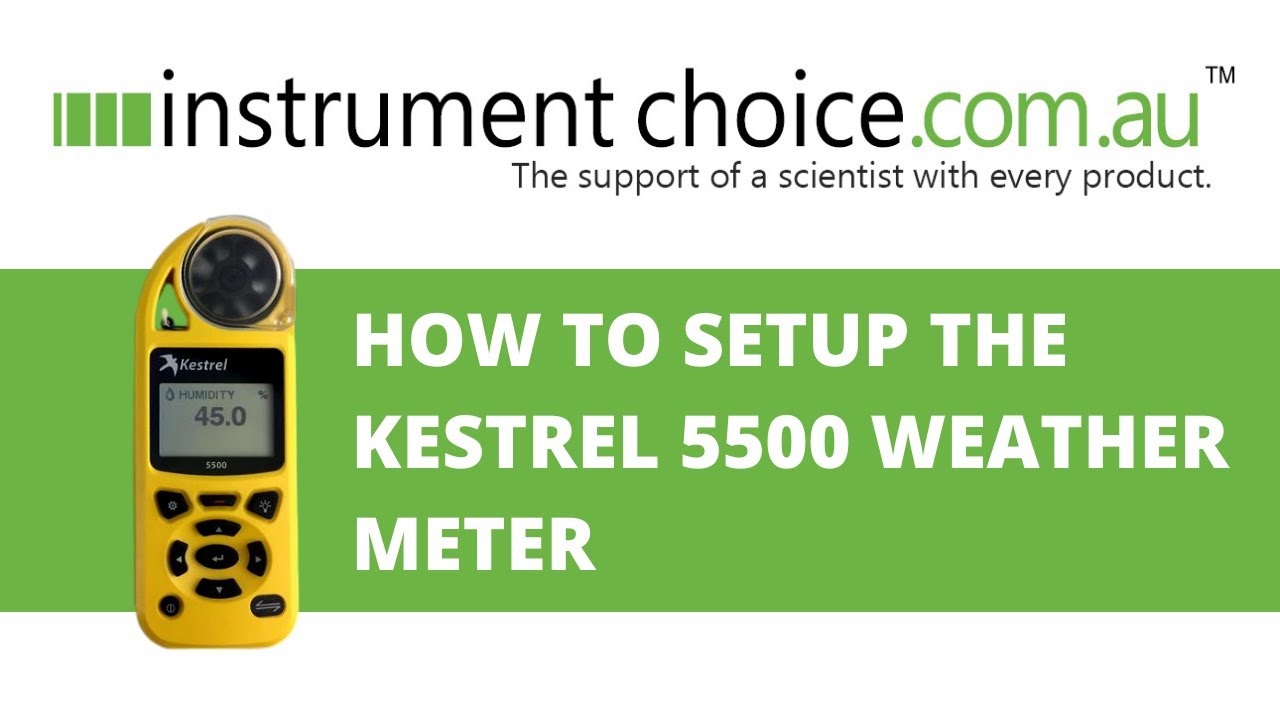 How to Set Up the Kestrel 5500 Weather Meter