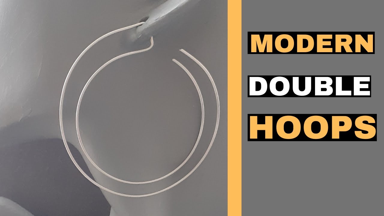 Abstract Open Double Hoop Earrings | Minimal Wire Hoop Design Tutorial