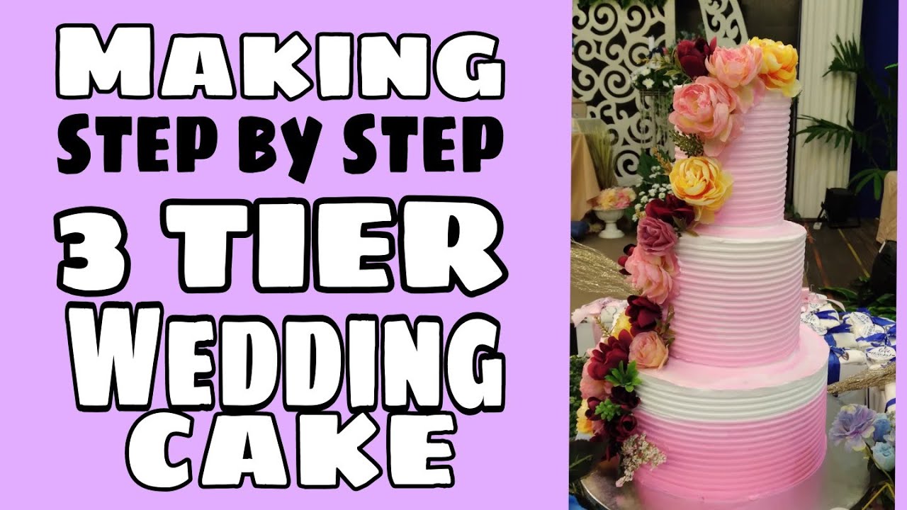 HOW TO MAKE 3 TIER  WEDDING CAKE USING WHIPPIT /WHIPPED CREAM