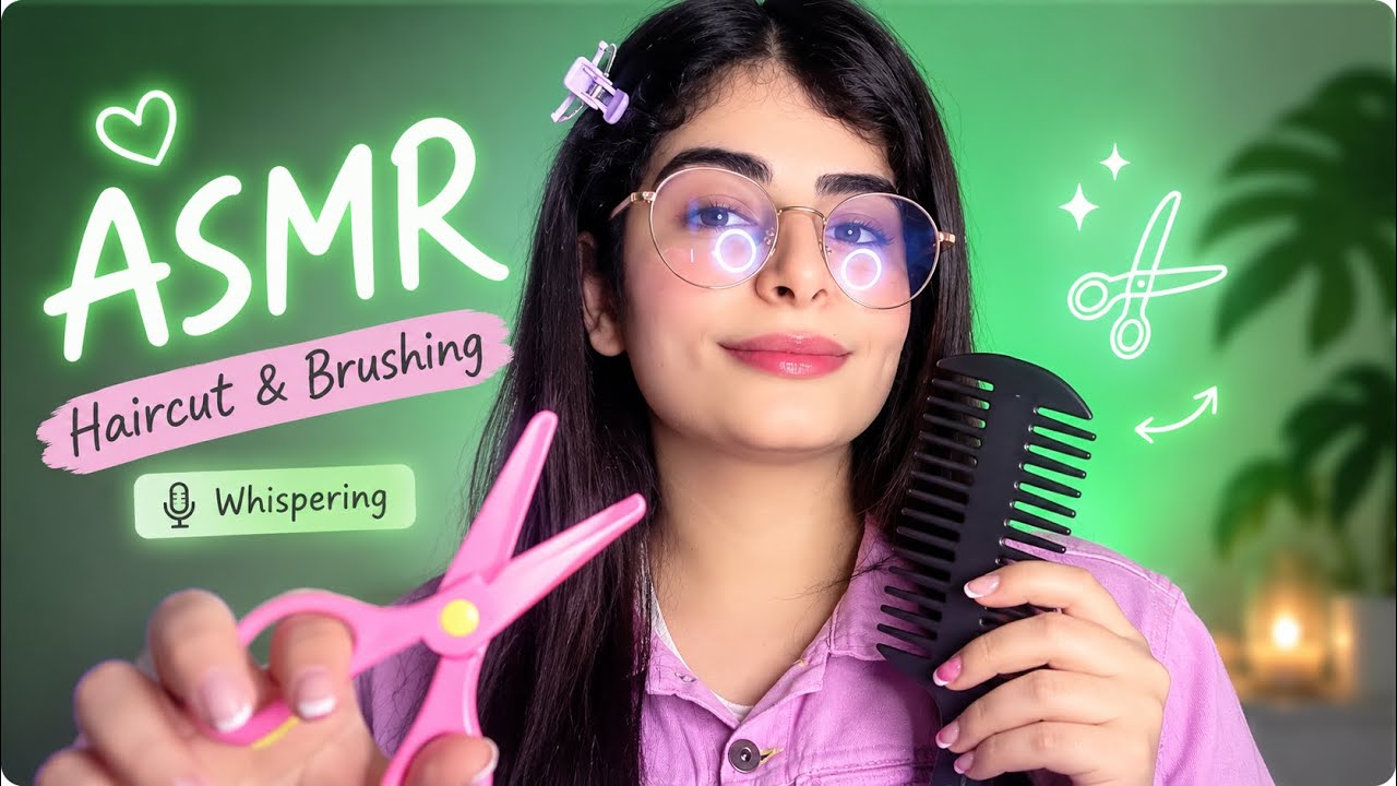 ای اس ام ار فارسی موهاتو کوتاه میکنم  ✂️💇🏻‍♀️🎀ASMR