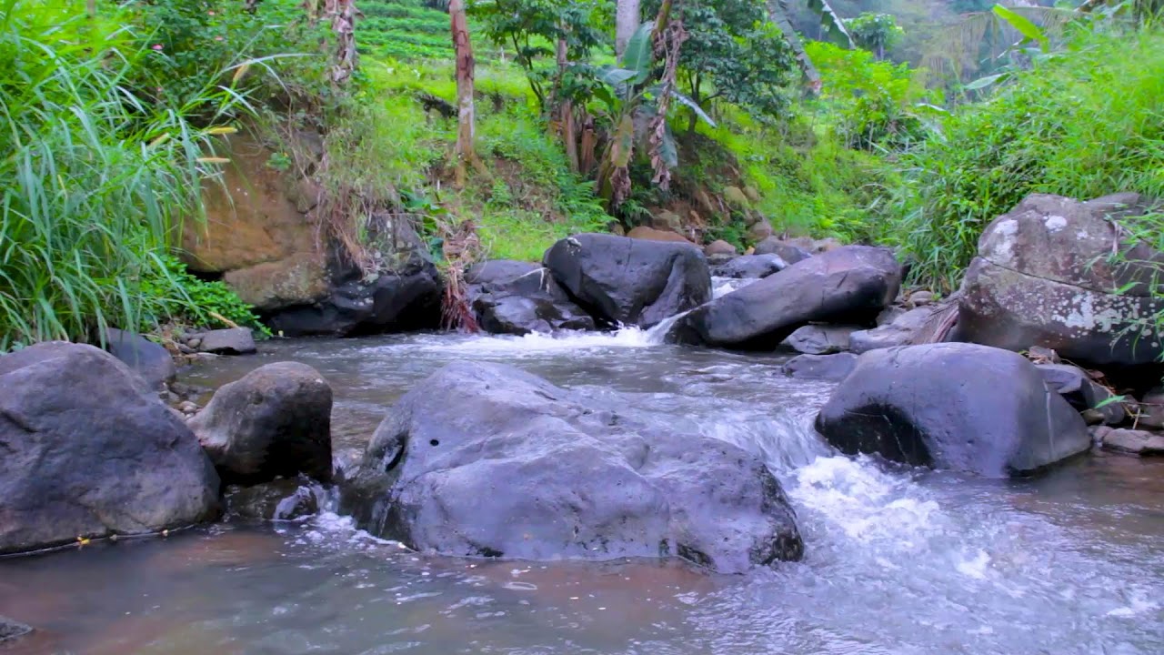 Mountain River Calm Nightscape | Flowing Water White Noise for Insomnia Relief