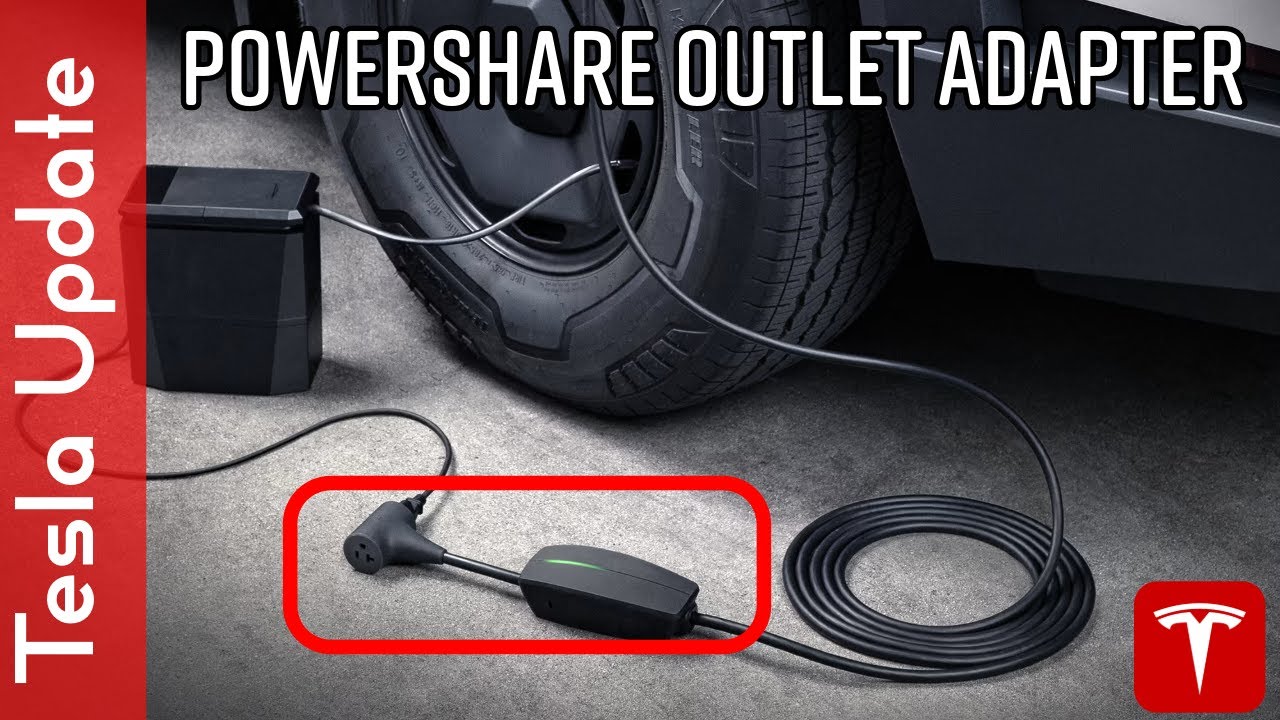 Tesla Powershare Outlet Adapter First Use!