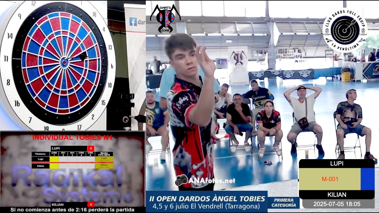 II OPEN de dardos ÀNGEL TOBIES - Individual nivel 1 - LUPI vs KILIAN - 18 05