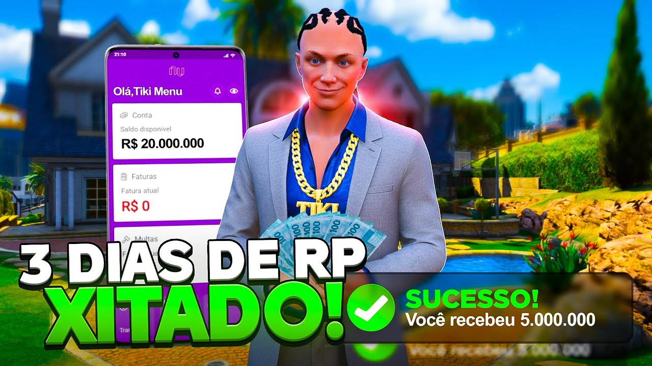 NOVA FUNÇÃO do FiveM! Fiz MUITO DINHEIRO no GTA RP em MODO SOLO 😱💰