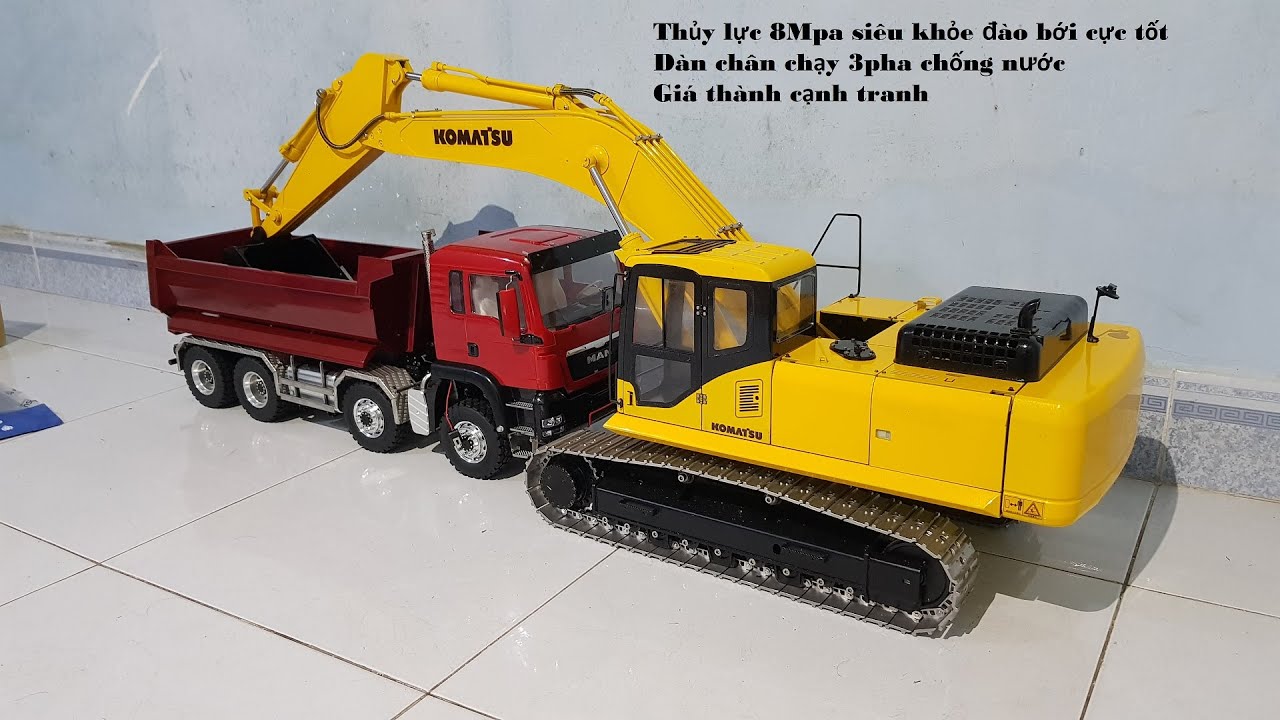 Test Máy Xúc Komatsu Pc360PC-8 Với Thủy Lực 8Mpa Siêu Mạnh | Excavator Komatsu Pc360LC-8 scale 1/12