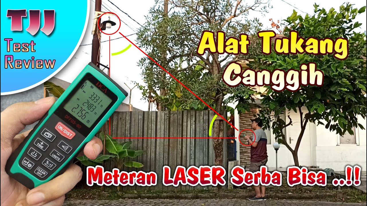 Review Alat tukang canggih, meteran laser serba bisa, DCA Laser Distance meter ADF03-80