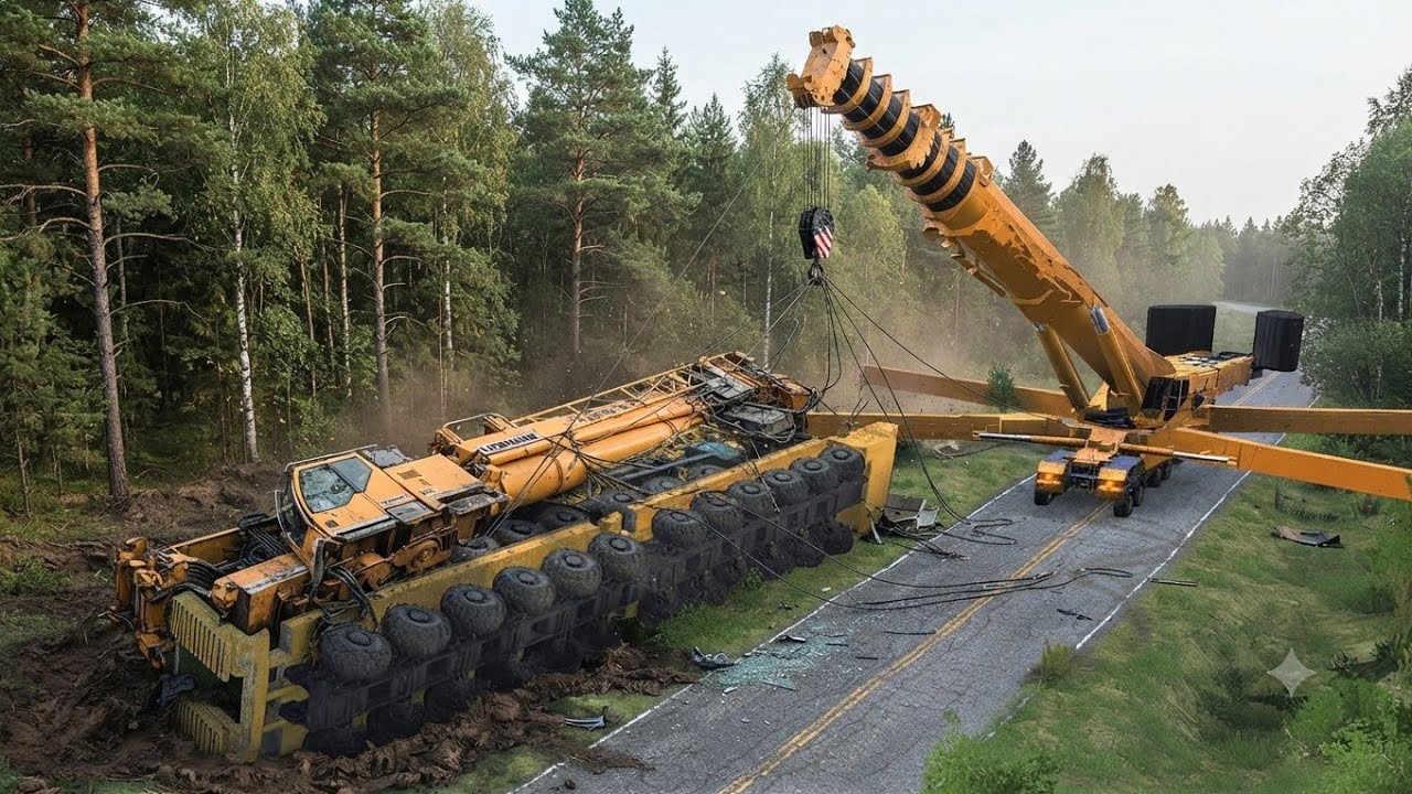 Spintires MudRunner -  Liebherr LTM 11200 Crane Heavy Lifting -  Maz 7907 20x20 - Maz 7310m