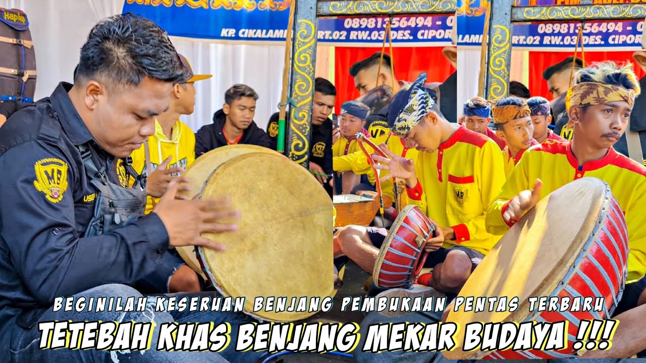 TETEBAH SEBELUM PEMBUKAAN PENTAS!!! CIRI KHAS BENJANG - Seni Benjang Mekar Budaya