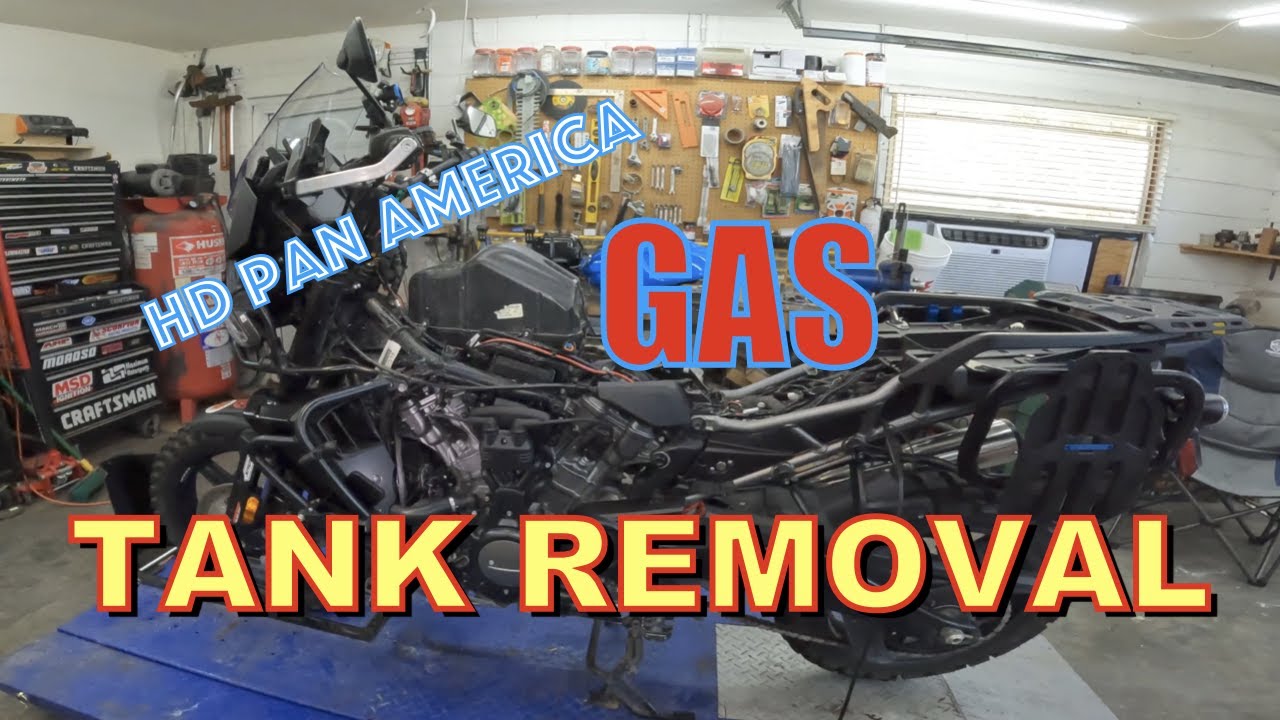 HD Pan America Gas Tank Removal, 10K mile service Part 1