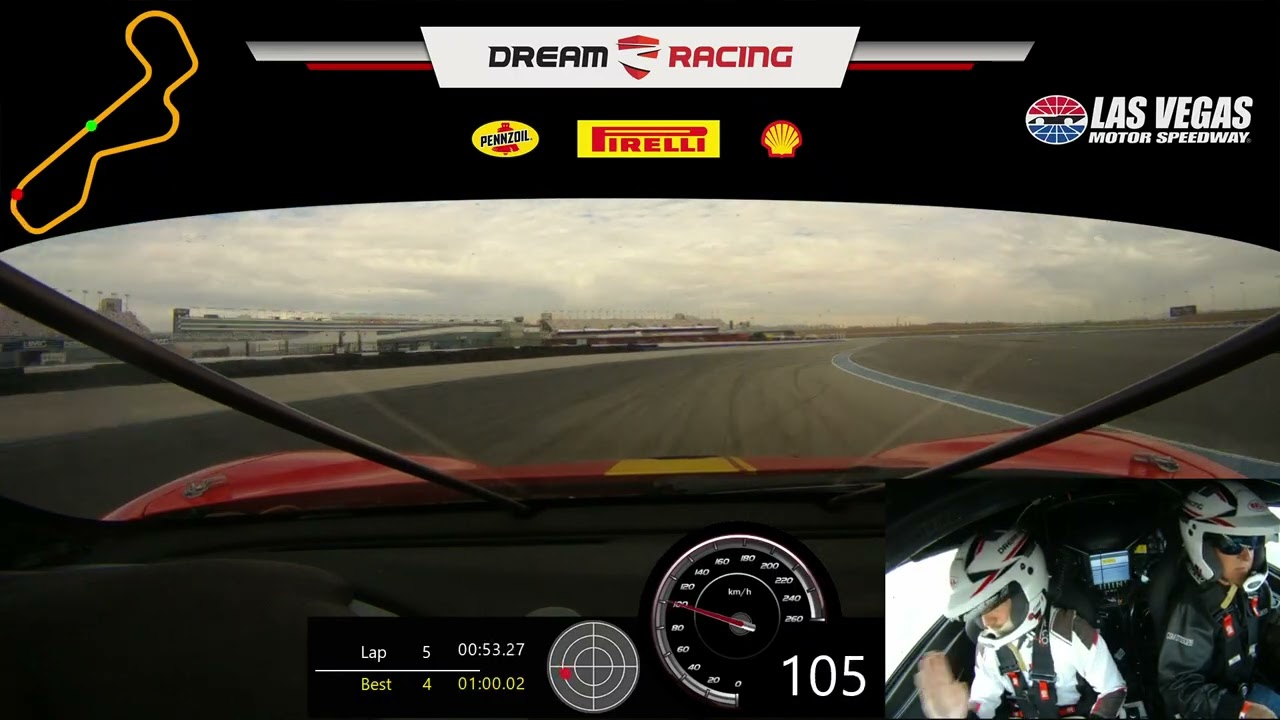 Testing the Ferrari 488 GT Race Car at Las Vegas race track.