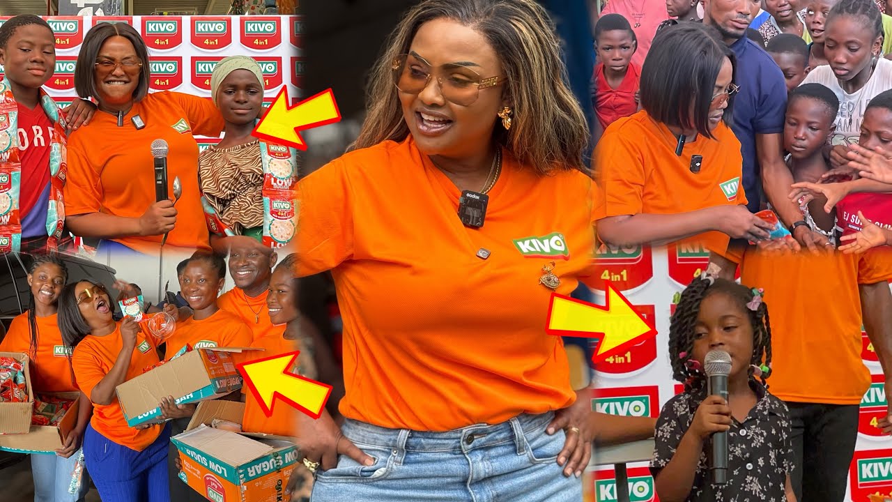 Wow🤩Little Girl Steals the Show with Nana Ama McBrown during Kivo Promotion at Kejetia market